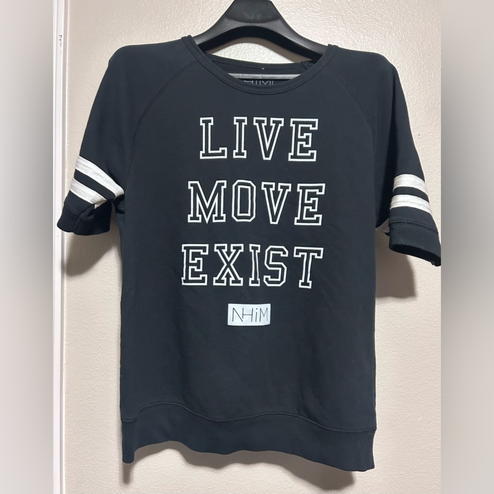 N him short sleeve baseball style cotton top! Size L